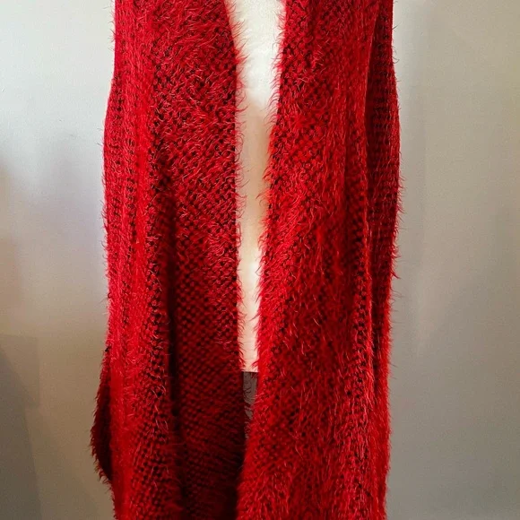 Cozy Red Women's Reversible Sweater - Picture 2 of 4